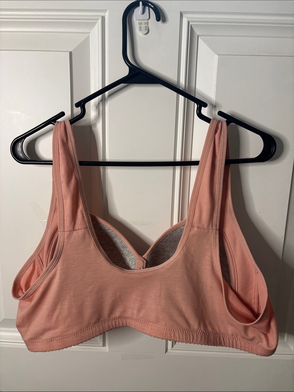 NWT Soft Front-Closure Full Coverage Bra in Blush Pink with Floral Embroidery - Picture 4 of 4